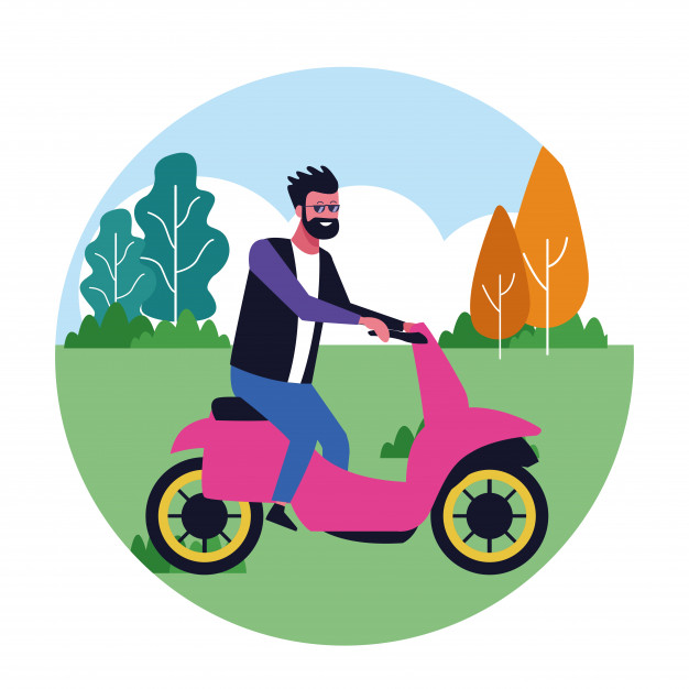 626x626 Young Man Going For A Ride Icon Vector Premium Download