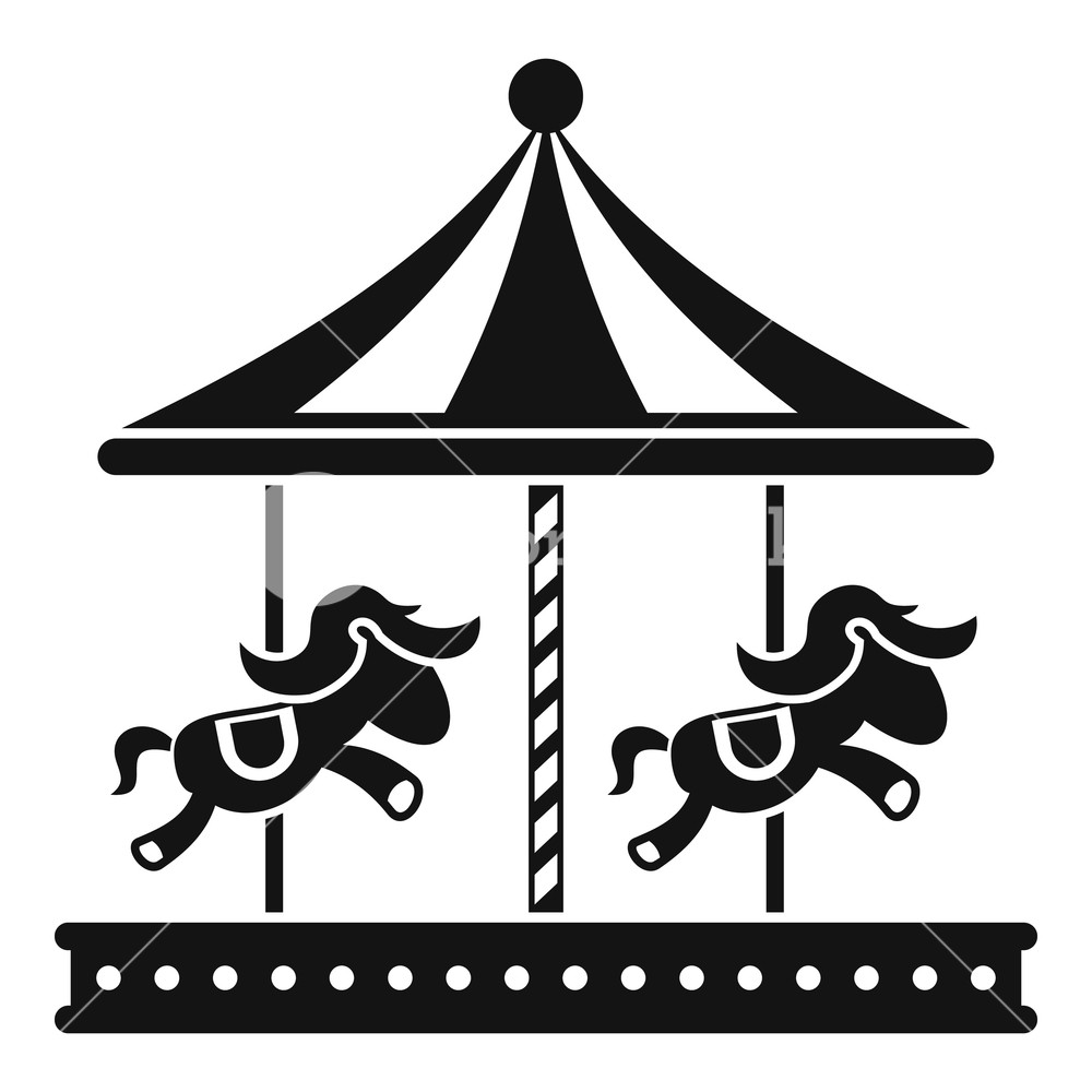 1000x1000 Merry Go Round Horse Ride Icon Simple Illustration Of Merry Go