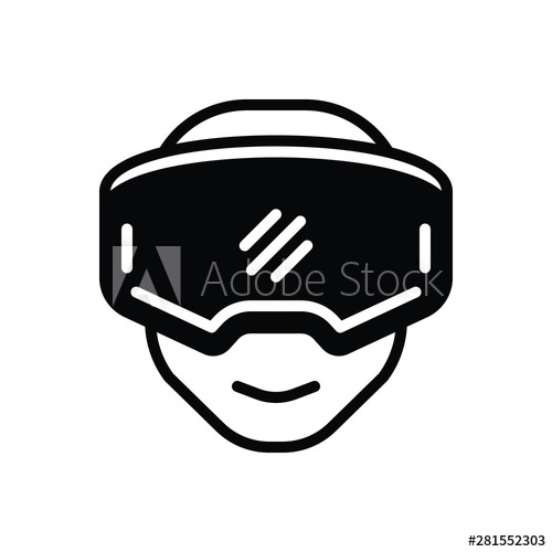 500x500 Black Solid Icon For Oculus Rift