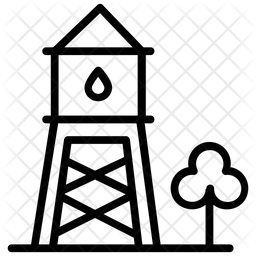 256x256 Oil Rig Icon Of Line Style