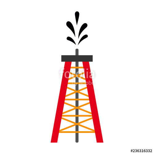 500x500 Oil Rig Icon Oil Rig Vector Illustration Stock Image