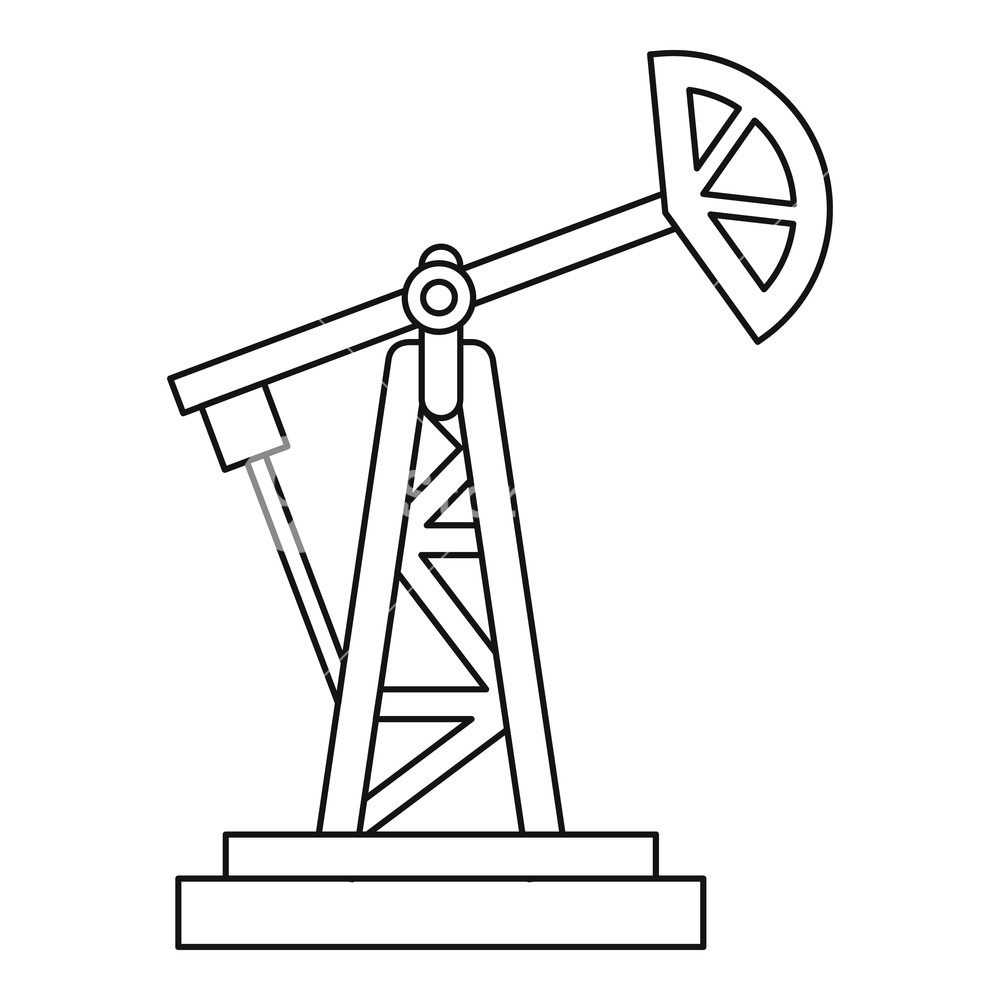 1000x1000 Oil Rig Icon Outline Illustration Of Oil Rig Vector Icon For Web