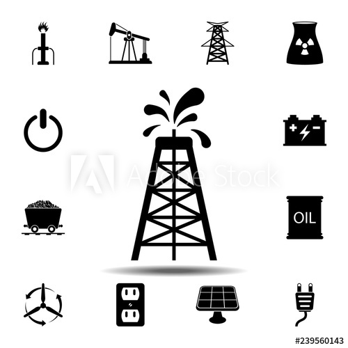 500x500 Oil Rig Icon Simple Glyph Vector Element Of Energy Icons Set