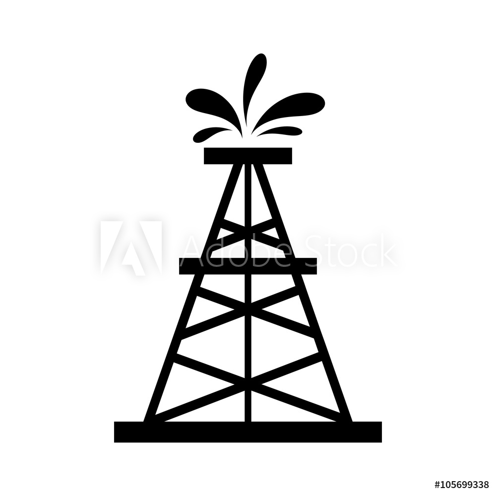 1000x1000 Photo Art Print Oil Rig Icon Vector Illustration Europosters