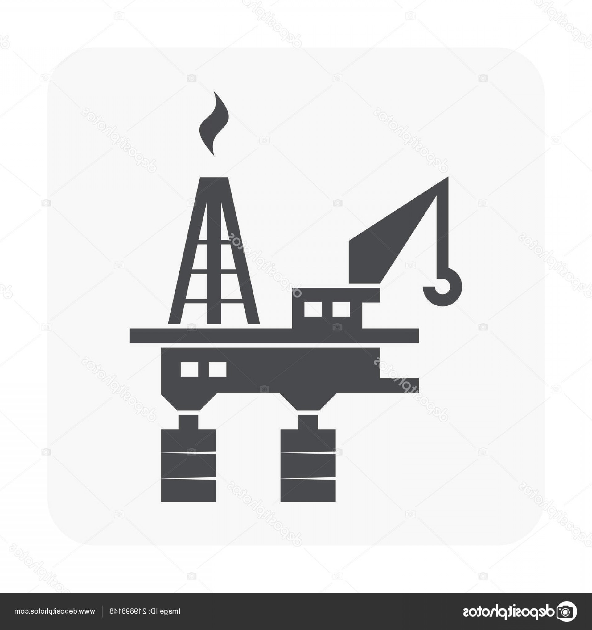 1920x2040 Stock Illustration Oil Rig Icon White Background Hoodamathrun