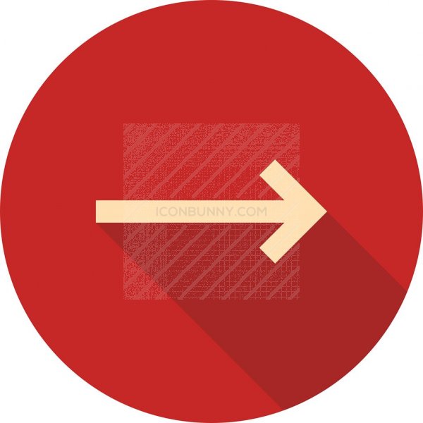Right Arrow Flat Shadowed Icon 600x600 Right Arrow Flat Shadowed Icon