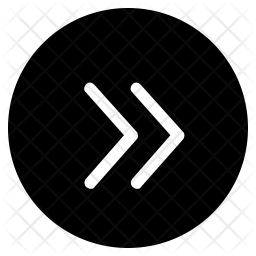 256x256 Double Right Arrow Icon Of Glyph Style