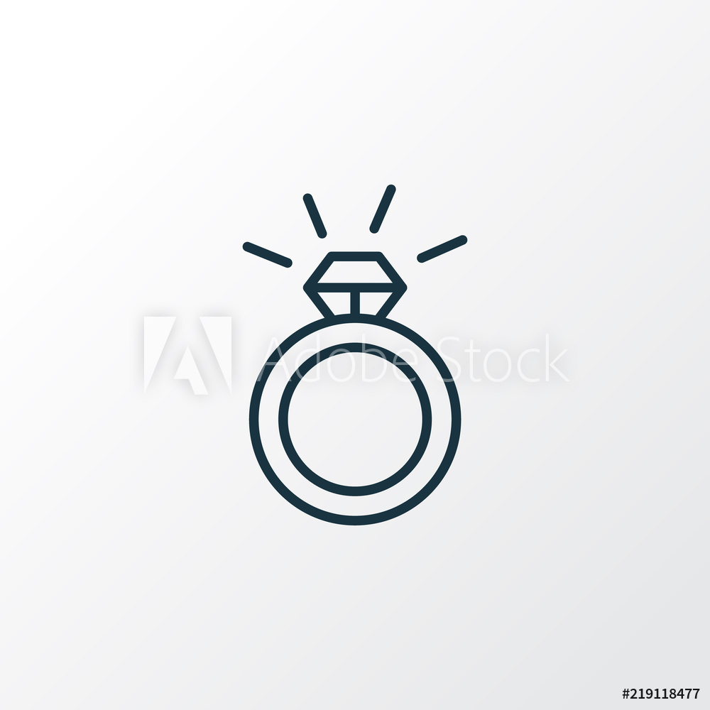 1000x1000 Fotografie, Obraz Ring Icon Line Symbol Posters Cz