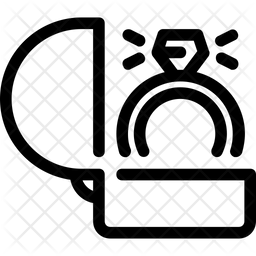 256x256 Ring Box Icon Of Line Style