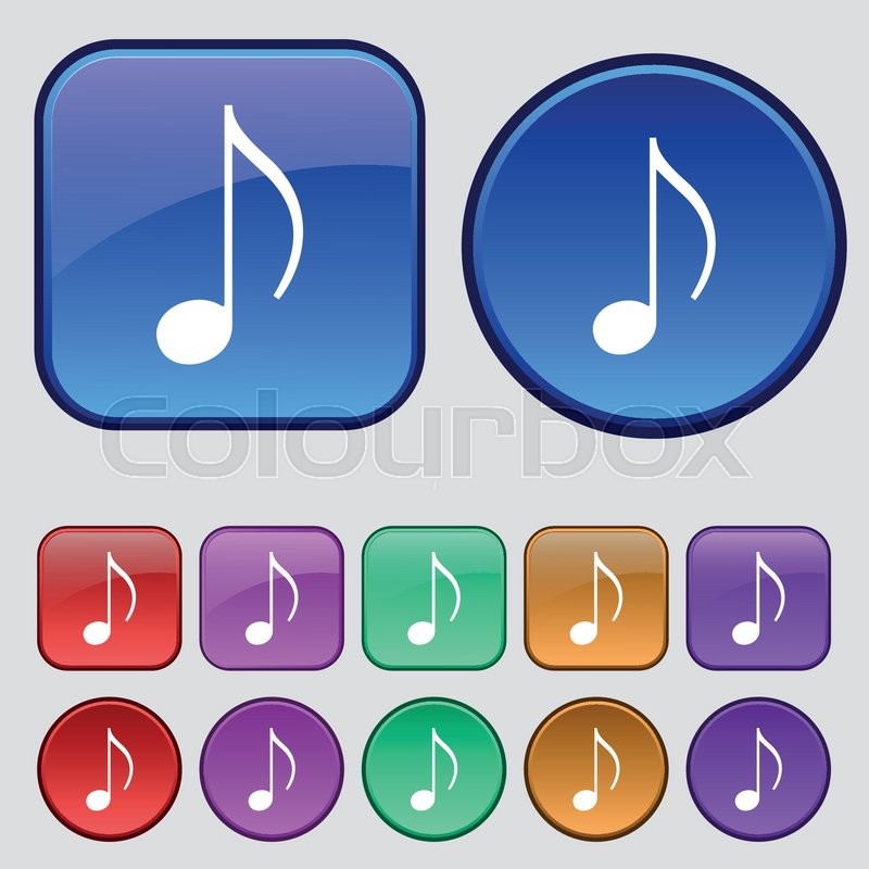 800x800 Musical Note, Music, Ringtone Icon Stock Vector Colourbox