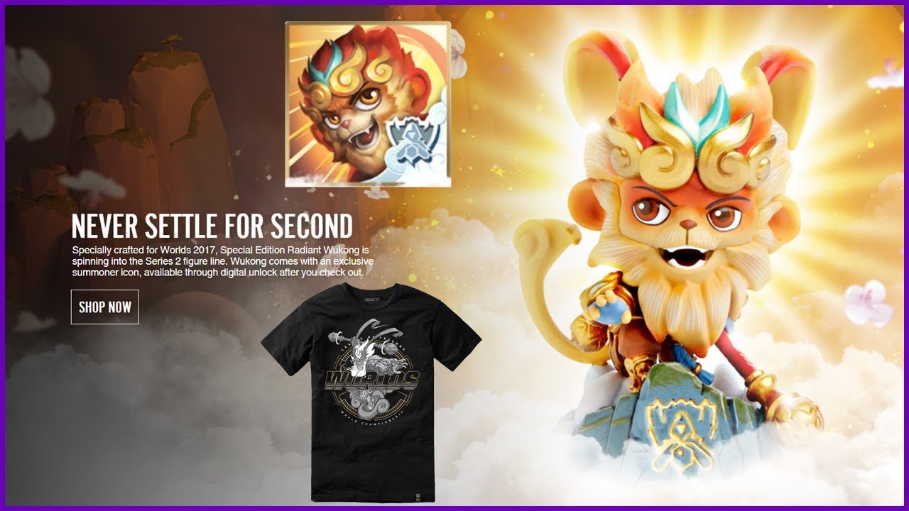 1280x720 Wukong Figurine, Summoner Icon And Tee Official Riot Games Merch