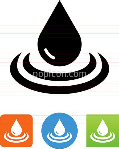 400x499 Water Drop With Ripple Icon