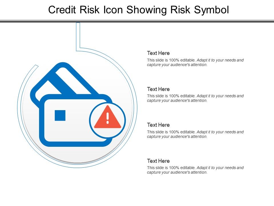 960x720 Credit Risk Icon Showing Risk Symbol Graphics Presentation
