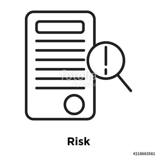 500x500 Risk Icon Isolated On White Background Simple And Editable Risk