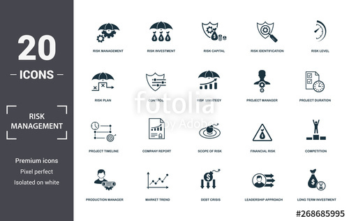 500x316 Risk Management Icons Set Collection Includes Simple Elements