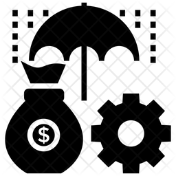 256x256 Financial Risk Management Icon Of Glyph Style