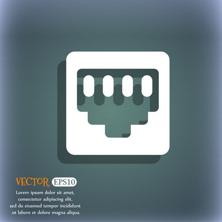 450x450 Cable Patch Cord Icon Symbol On The Blue Green Abstract