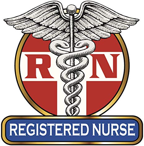 466x474 Simple Colored Registered Nurse Rn Caduceus Symbol