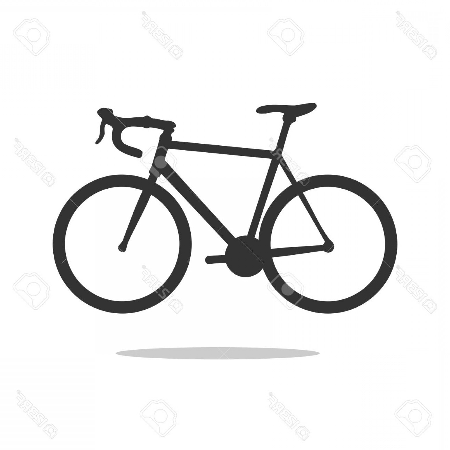 1560x1560 Photostock Vector Road Bike Silhouette Detailed Vector