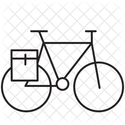 256x256 Road Bike Icon Of Line Style