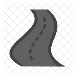 256x256 Road Icon Of Flat Style