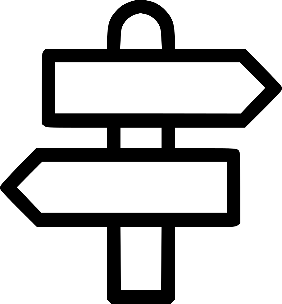 910x980 Road Sign Derection Way Png Icon Free Download