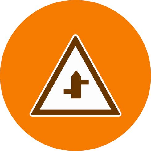 490x490 Vector Minor Cross Roads From Right To Left Road Sign Icon