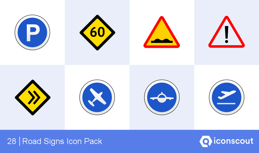 896x528 Download Road Signs Icon Pack