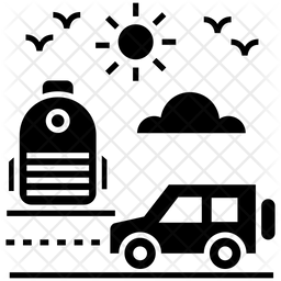 Road Trip Icon Of Glyph Style 256x256 Road Trip Icon Of Glyph Style
