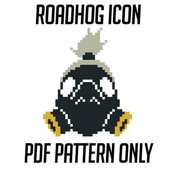 570x570 Overwatch Inspired Roadhog Icon Pdf Pattern Only Etsy