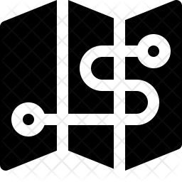 256x256 Roadmap Icon Of Glyph Style