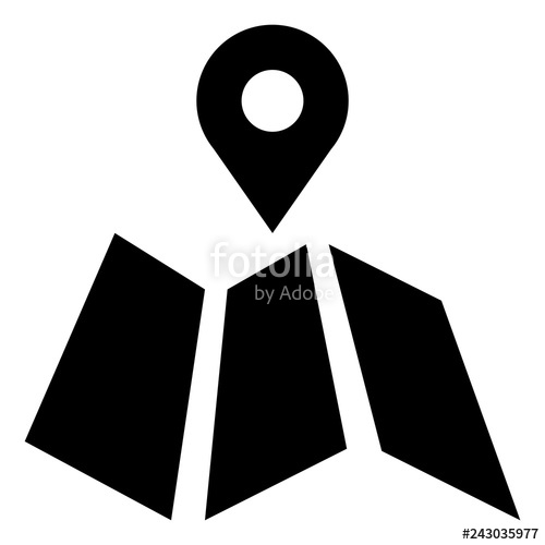 500x500 Roadmap Pin Vector Icon Stock Image And Royalty Free Vector