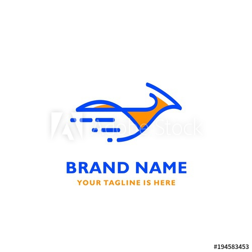 500x500 Modern Roadrunner Symbol Vector Icon Logo Template