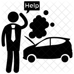 256x256 Roadside Help Icon Of Glyph Style
