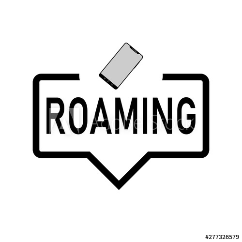 500x500 Roaming Speech Bubble With Icon, Isolated Flat Design On White