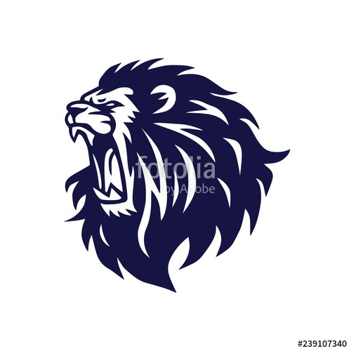 500x500 Lion Head Roaring Logo Vector Icon Stock Image And Royalty Free