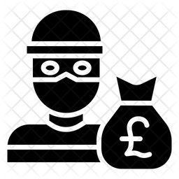 256x256 Pound Robber Icon Of Glyph Style