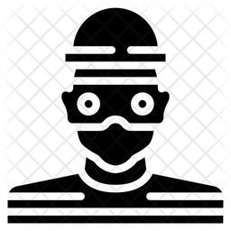 256x256 Robber Icon Of Glyph Style