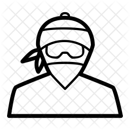 256x256 Robber Icon Of Line Style