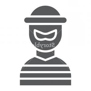300x300 Stock Illustration Bandit Vector Icon Isolated Transparent
