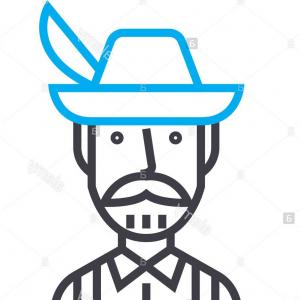 300x300 Robin Hood Thin Line Icon Sign Symbol Illustation Linear Concept