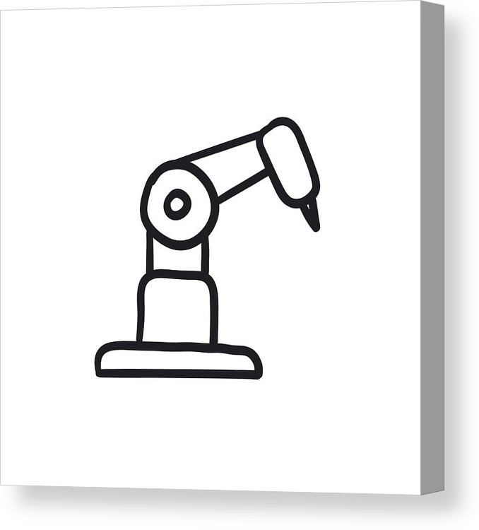 Industrial Mechanical Robot Arm Sketch Icon Canvas Print Canvas 678x750 Industrial Mechanical Robot Arm Sketch Icon Canvas Print Canvas