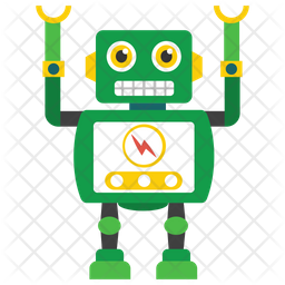 256x256 Robot Icon Of Flat Style
