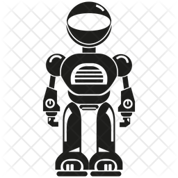 256x256 Robot Icon Of Glyph Style
