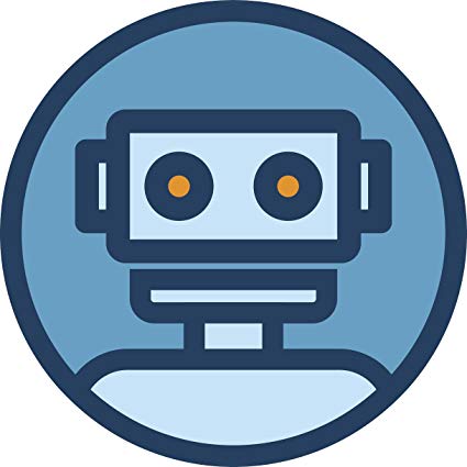 425x425 Cool Futuristic Blue Robot Cartoon Icon Vinyl Sticker