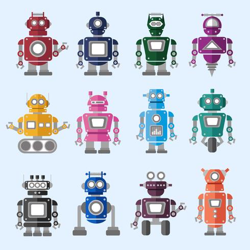 490x490 Illustration Of Robot Icons Set