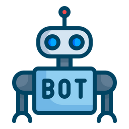 256x256 Robot Icon Of Colored Outline Style