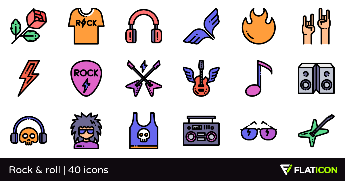 1200x630 Rock Roll Free Icons