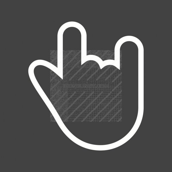 600x600 Rock N Roll Line Inverted Icon