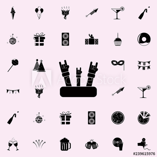 500x500 Hands Of Rock'n'roll Icon Party Icons Universal Set For Web